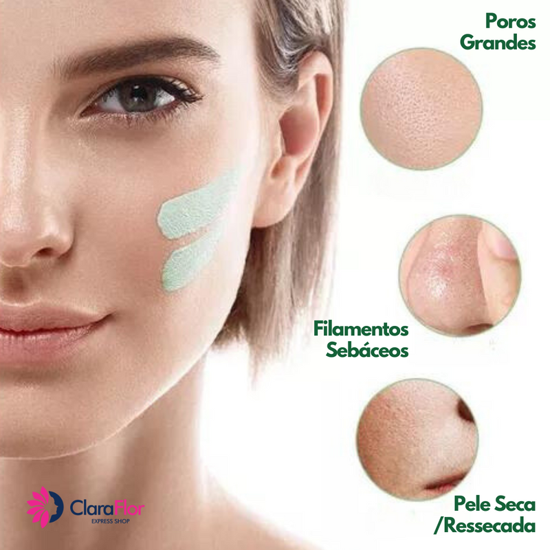 Green Mask. A Máscara de Chá Verde para Limpeza Profunda de Cravos e Acnes, Controle de Oleosidade da Pele e Hidratação. Com Argila Purificante. Pote de 40g.