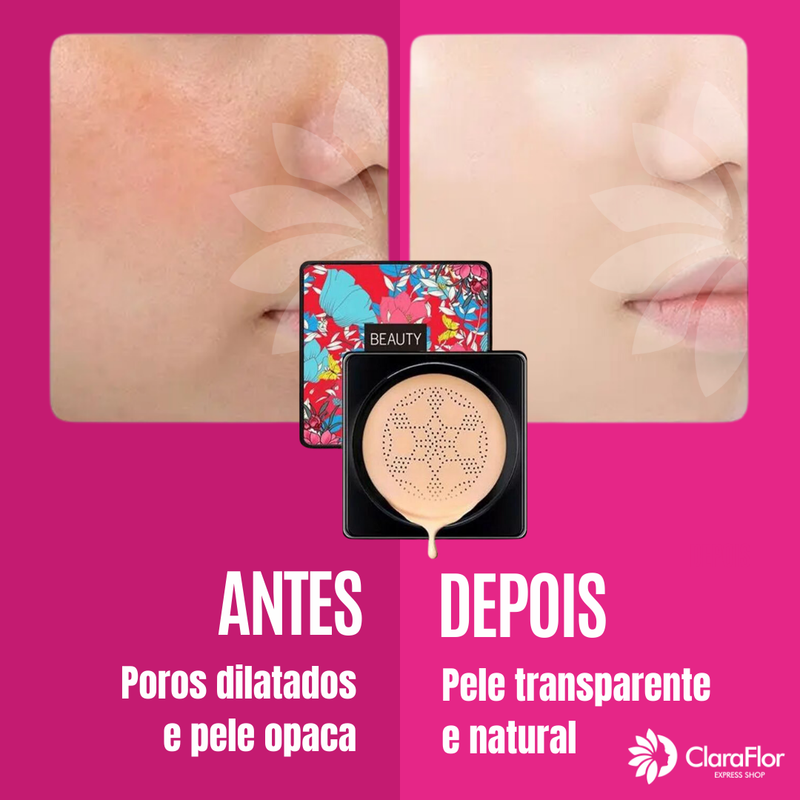 Base Corretiva Moisture Cushion Super Hidratante e a Prova D'água - Com Esponja Especial