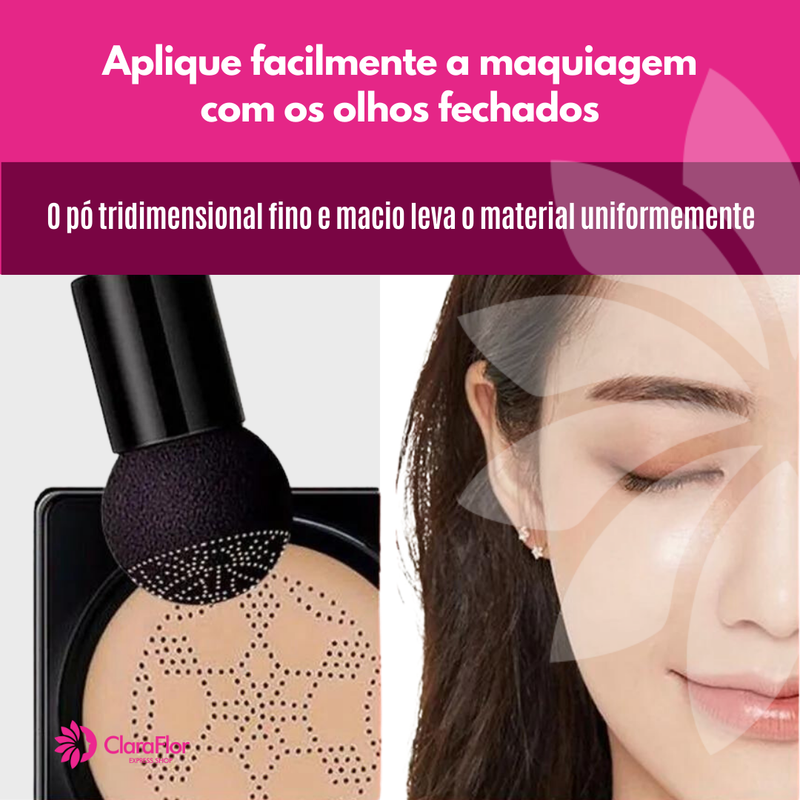 Base Corretiva Moisture Cushion Super Hidratante e a Prova D'água - Com Esponja Especial