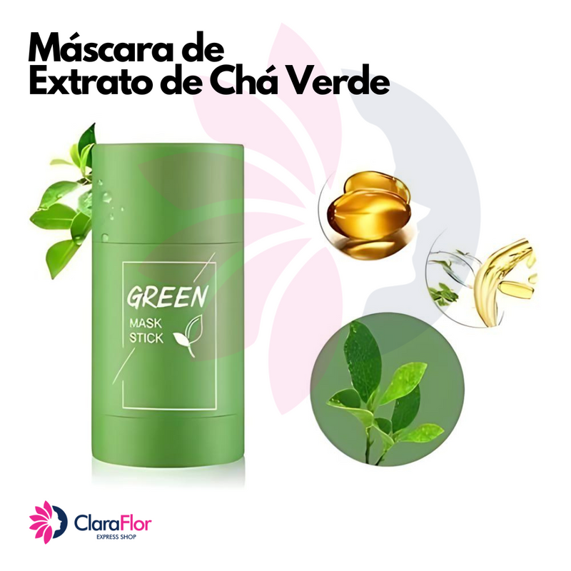 Green Mask. A Máscara de Chá Verde para Limpeza Profunda de Cravos e Acnes, Controle de Oleosidade da Pele e Hidratação. Com Argila Purificante. Pote de 40g.