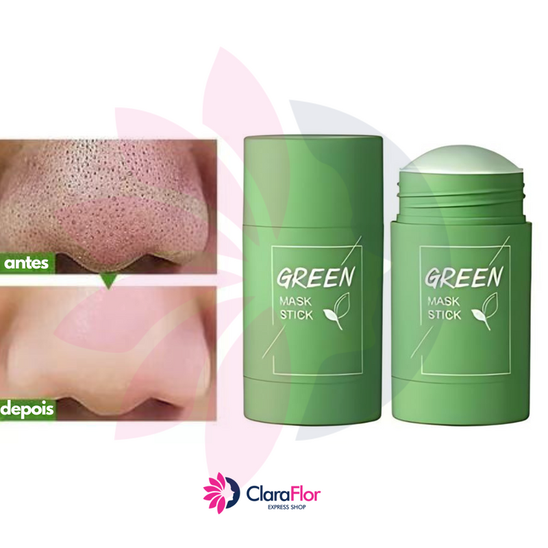 Green Mask. A Máscara de Chá Verde para Limpeza Profunda de Cravos e Acnes, Controle de Oleosidade da Pele e Hidratação. Com Argila Purificante. Pote de 40g.