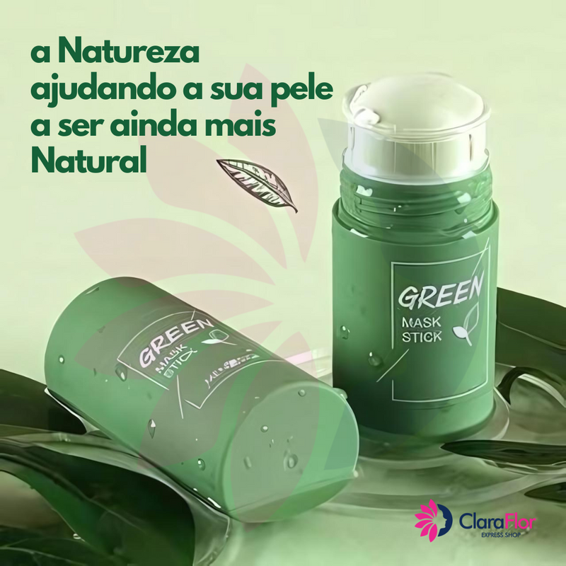 Green Mask. A Máscara de Chá Verde para Limpeza Profunda de Cravos e Acnes, Controle de Oleosidade da Pele e Hidratação. Com Argila Purificante. Pote de 40g.