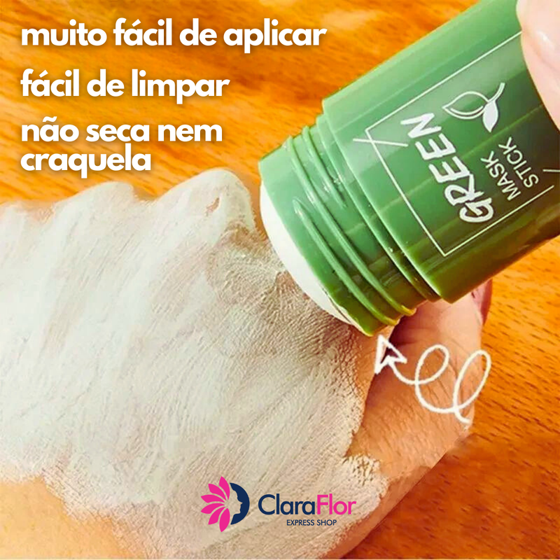 Green Mask. A Máscara de Chá Verde para Limpeza Profunda de Cravos e Acnes, Controle de Oleosidade da Pele e Hidratação. Com Argila Purificante. Pote de 40g.