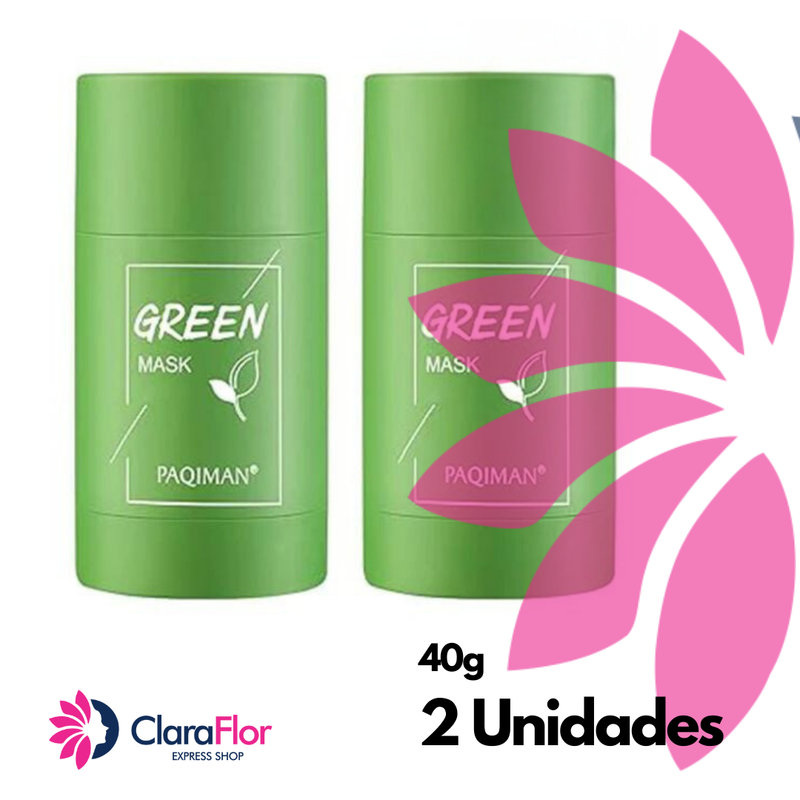 Green Mask. A Máscara de Chá Verde para Limpeza Profunda de Cravos e Acnes, Controle de Oleosidade da Pele e Hidratação. Com Argila Purificante. Pote de 40g.