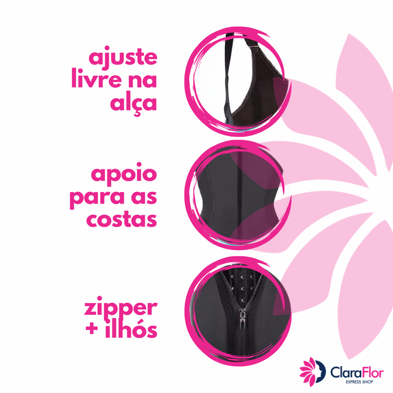 Corset Body Shaper. Colete Modelador para a Cintura de Alta Compressão - Diminui a barriga e exalta sua cintura