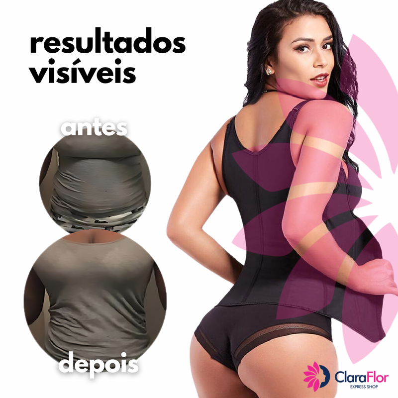 Corset Body Shaper. Colete Modelador para a Cintura de Alta Compressão - Diminui a barriga e exalta sua cintura