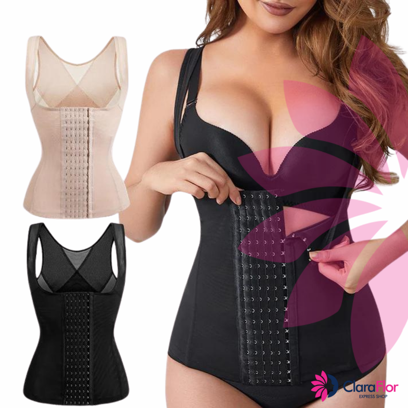 Corset Body Shaper. Colete Modelador para a Cintura de Alta Compressão - Diminui a barriga e exalta sua cintura