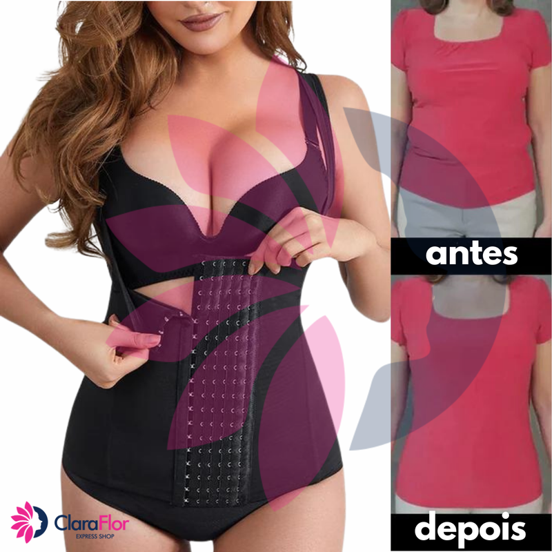 Corset Body Shaper. Colete Modelador para a Cintura de Alta Compressão - Diminui a barriga e exalta sua cintura