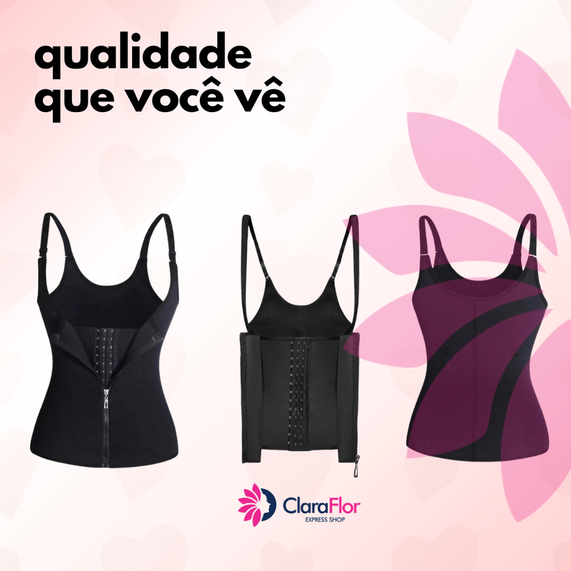 Corset Body Shaper. Colete Modelador para a Cintura de Alta Compressão - Diminui a barriga e exalta sua cintura