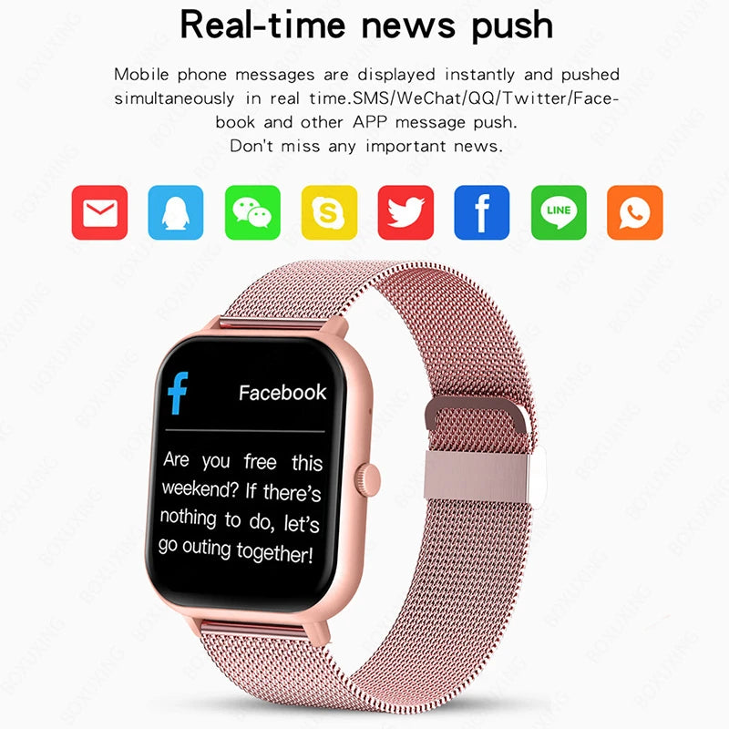 Smartwatch Xiaomi Women Full Touch - A Prova dágua - Bluetooth com Músicas