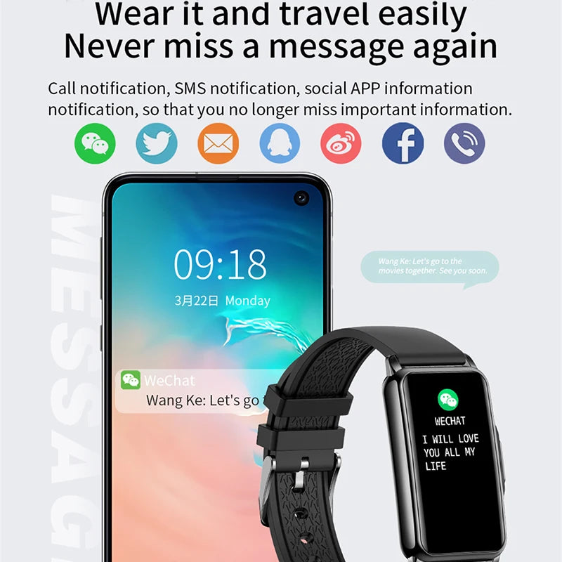 Smartwatch Xiaomi New Fashion para Android e IOS. Controles Fitness, Saúde, Sono, Bem-estar. 25 dias de Bateria!