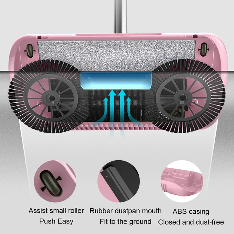 Vassoura Mágica - Vassoura Mágica com Esfregão - Recolhe a sujeira e passa pano ao mesmo tempo!