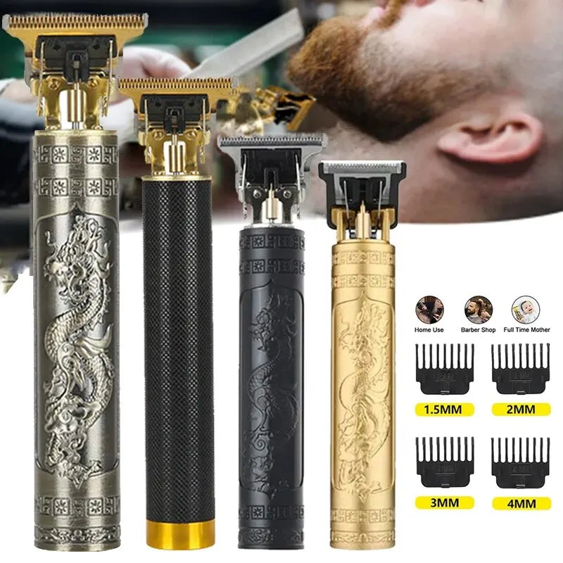 T9 DRAGON BARBER 2024 - Máquina Profissional de Cortar Cabelo, Pelos e Barba Recarregável.