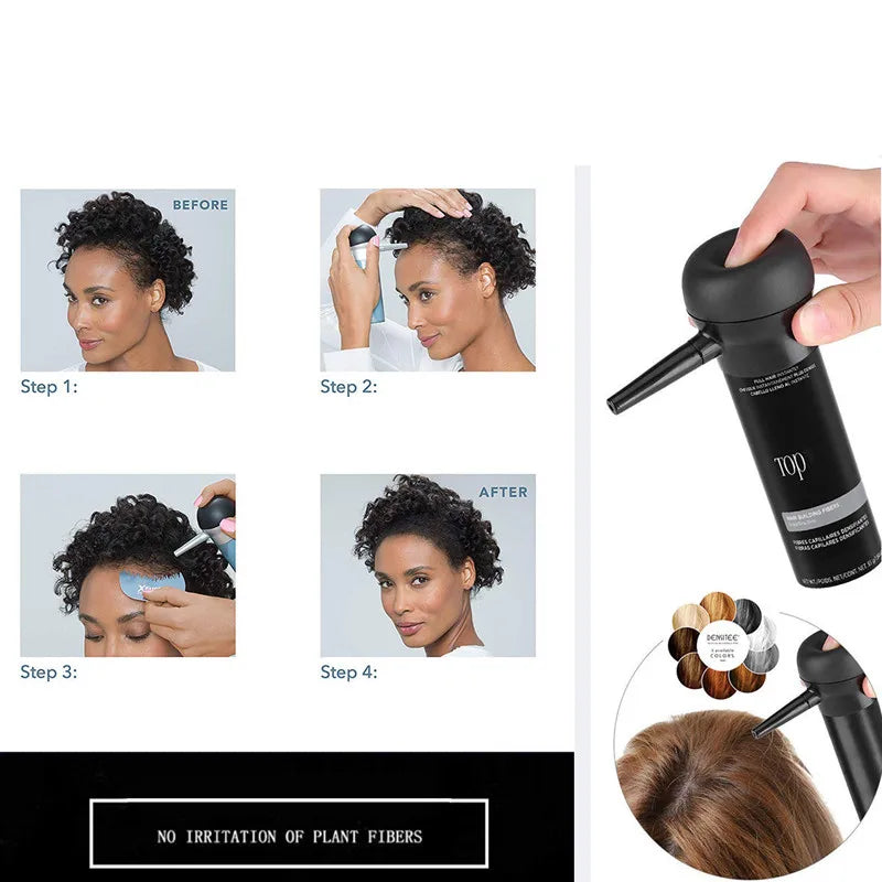 Pulverizador De Cabelo Portátil - Kit de construção capilar com queratina. Ideal para quem tem perda de fibras, quedas intensas de cabelo. Promove crescimento denso do cabelo.