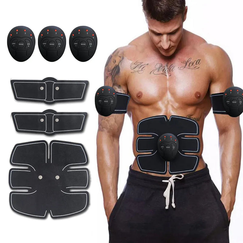 Estimulador Muscular Sem Fio EMS - Corpo Fitness - Perda de Peso Corporal - Emagrecimento