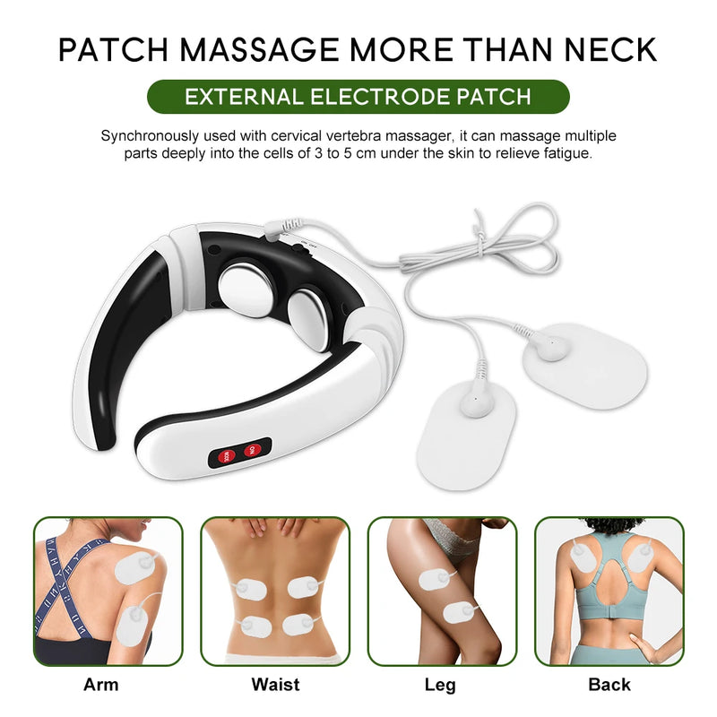 Massageador cervical - Massageador de pescoço, pulso, coluna cervical - Acabe com as dores e o cansaço!