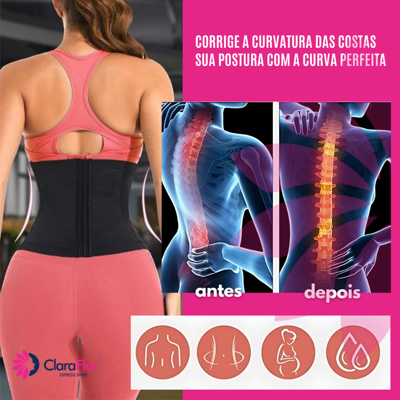 Slim Belt Cinta de Emagrecimento Feminino. Barriga Zero & Postura Perfeita